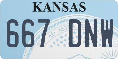 KS license plate 667DNW