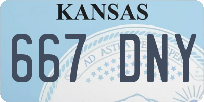 KS license plate 667DNY