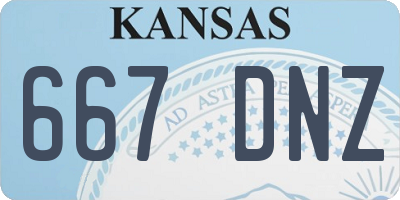 KS license plate 667DNZ