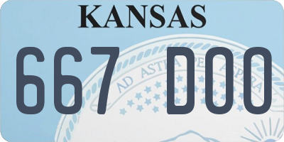 KS license plate 667DOO