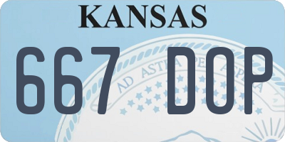 KS license plate 667DOP