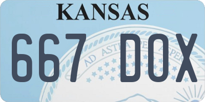 KS license plate 667DOX