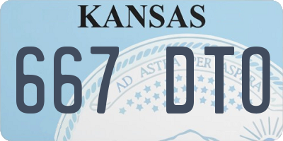 KS license plate 667DTO