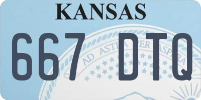 KS license plate 667DTQ