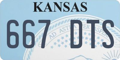 KS license plate 667DTS