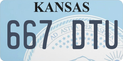 KS license plate 667DTU