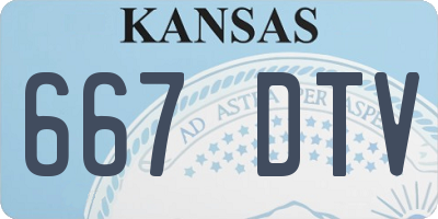 KS license plate 667DTV