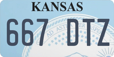 KS license plate 667DTZ