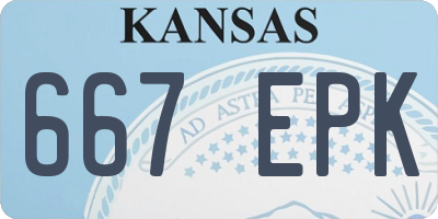 KS license plate 667EPK
