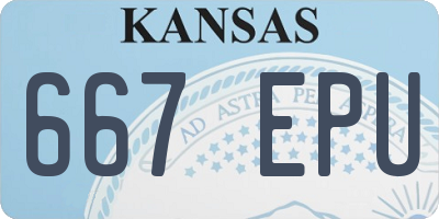 KS license plate 667EPU