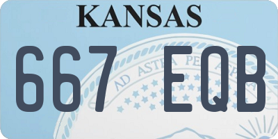 KS license plate 667EQB