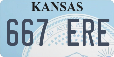 KS license plate 667ERE