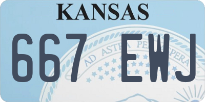 KS license plate 667EWJ