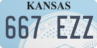 KS license plate 667EZZ