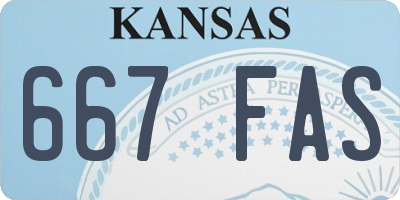 KS license plate 667FAS