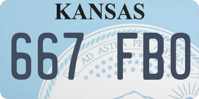 KS license plate 667FBO