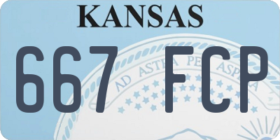 KS license plate 667FCP