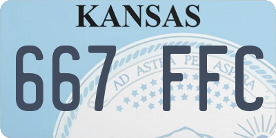 KS license plate 667FFC
