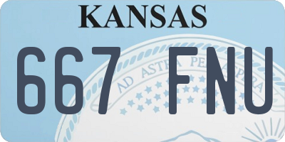 KS license plate 667FNU