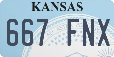 KS license plate 667FNX