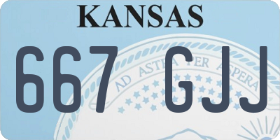 KS license plate 667GJJ