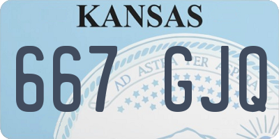 KS license plate 667GJQ