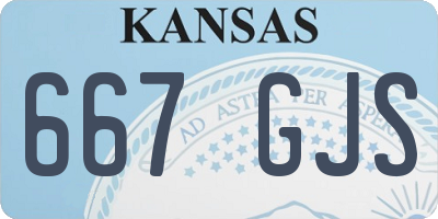 KS license plate 667GJS