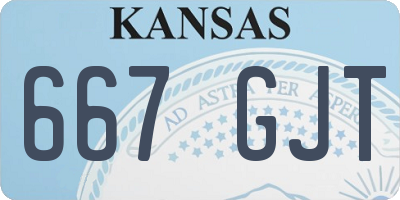 KS license plate 667GJT