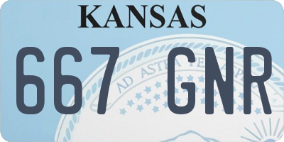 KS license plate 667GNR