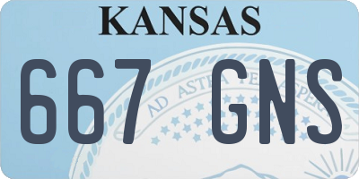 KS license plate 667GNS