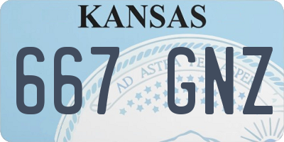 KS license plate 667GNZ