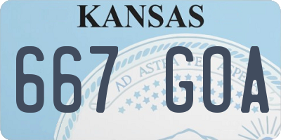 KS license plate 667GOA