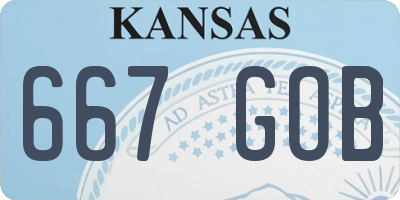 KS license plate 667GOB