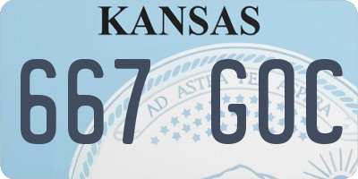 KS license plate 667GOC