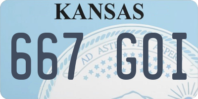 KS license plate 667GOI