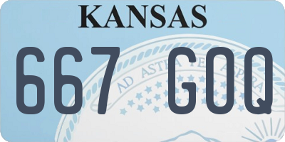 KS license plate 667GOQ
