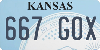 KS license plate 667GOX