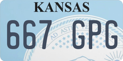 KS license plate 667GPG