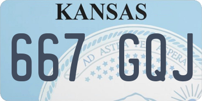 KS license plate 667GQJ