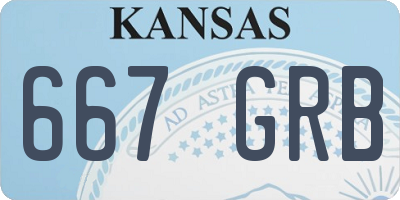 KS license plate 667GRB