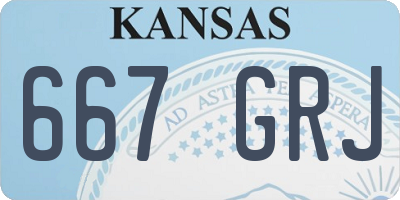 KS license plate 667GRJ