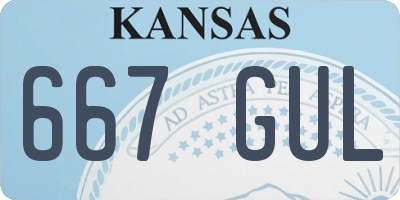 KS license plate 667GUL