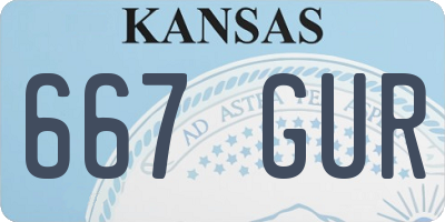 KS license plate 667GUR