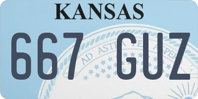 KS license plate 667GUZ