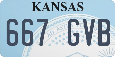 KS license plate 667GVB