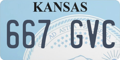 KS license plate 667GVC