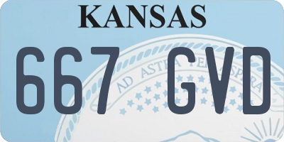 KS license plate 667GVD