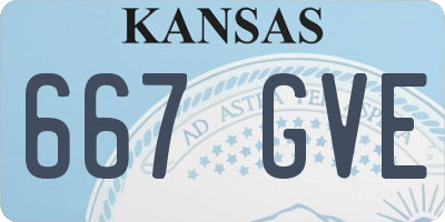 KS license plate 667GVE