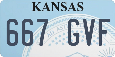 KS license plate 667GVF