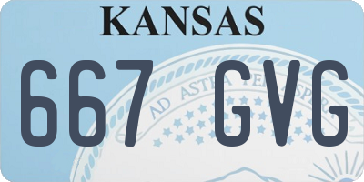 KS license plate 667GVG